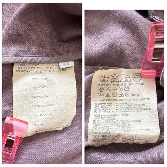 Miu Miu Archival Denim Squad Utility Jacket Garment-Dyed Mauve IT 44 - Picture 4 of 15